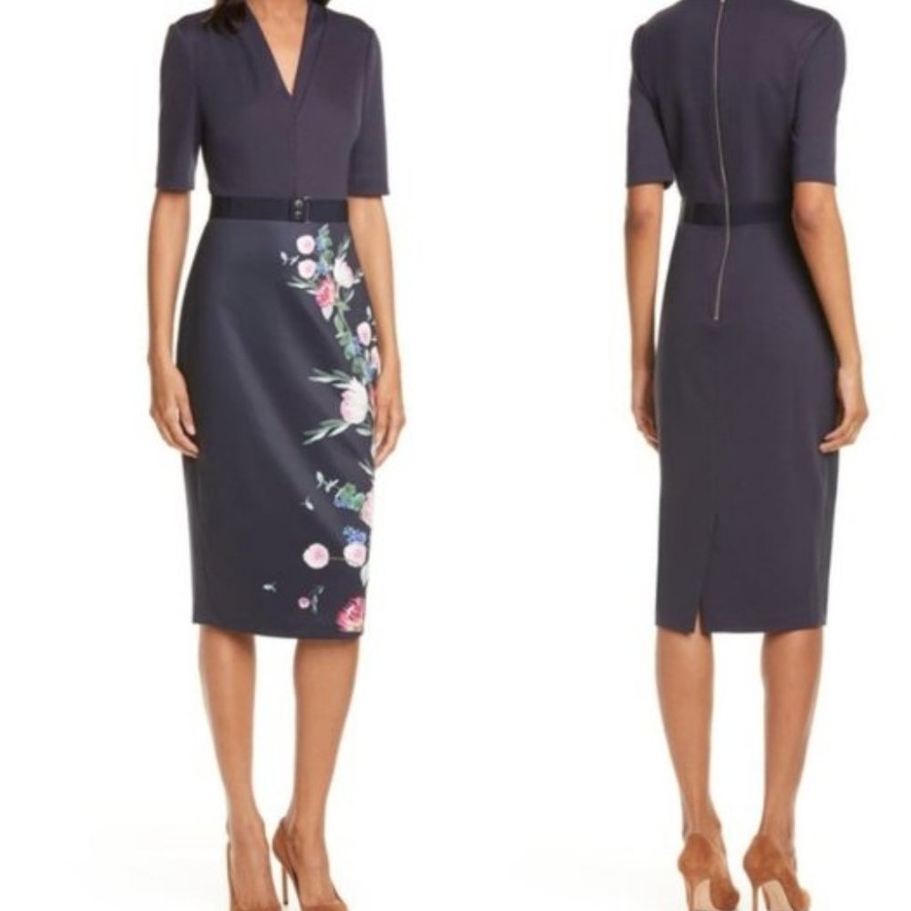 Ted Baker Norraa Fantasia bodycon sheath dress